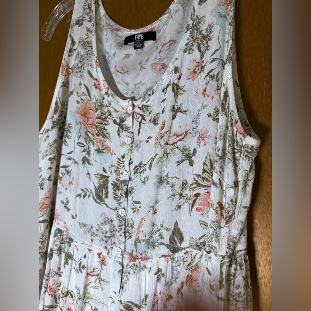 Frye Floral Print Maxi Dress Size XL - Picture 6 of 7